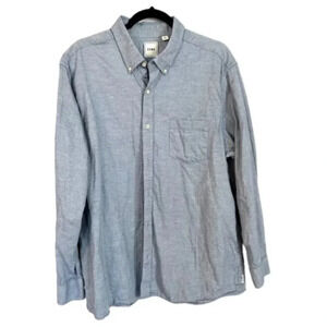 ROWM Men’s Long Sleeve Chambray Button Down Shirt Size XL GUC